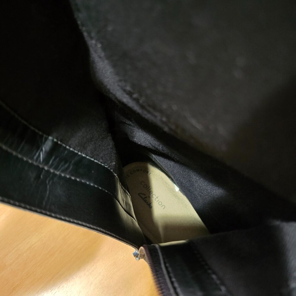 Clarks Collection Women's Ultimate Comfort Riding Boots Black Leather Size 11M - Picture 12 of 12